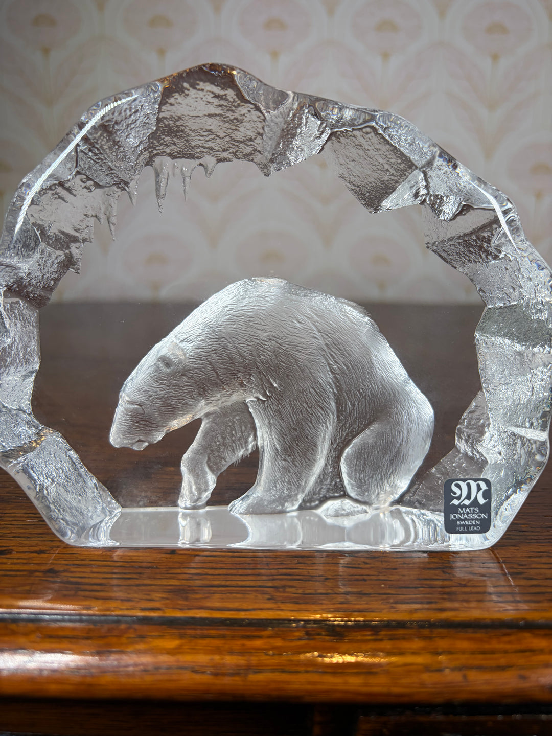 Mats Jonasson Crystal Bear Figurine