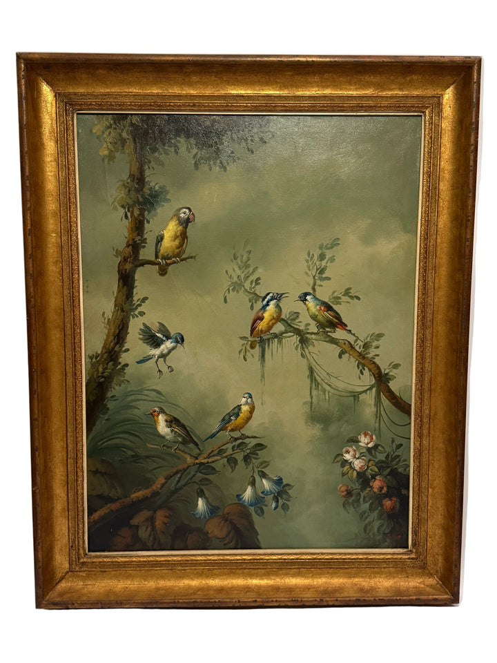 Birds of Paradise, an Ira Monte Original Oil Painting