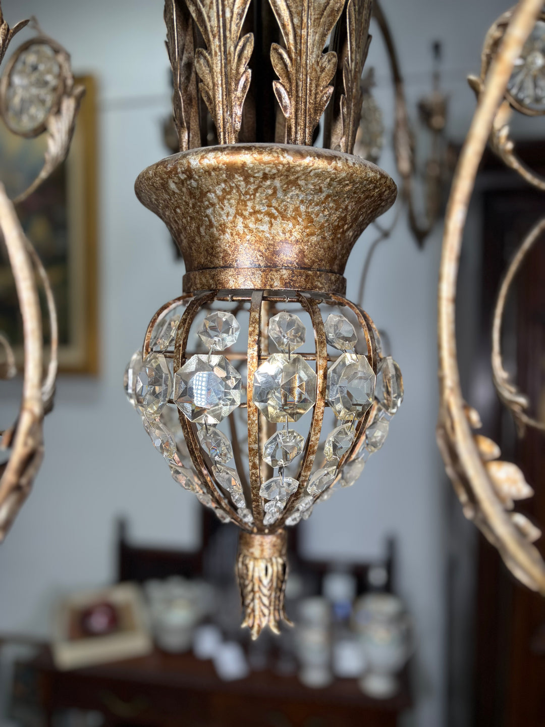 Large Multi-Arm Crystal Chandelier