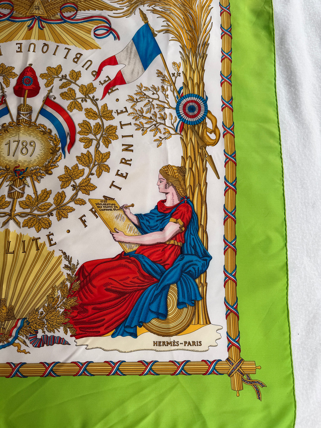 Vintage HERMÈS ‘Liberté Égalité Fraternité’ French Republic 1789 90