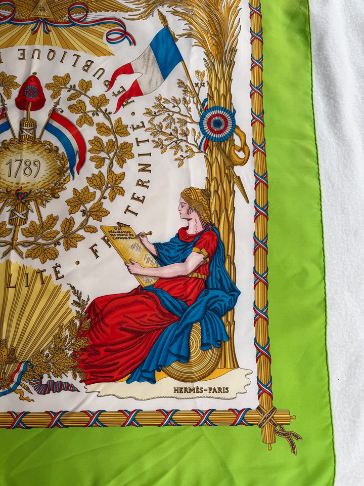 Vintage HERMÈS ‘Liberté Égalité Fraternité’ French Republic 1789 90