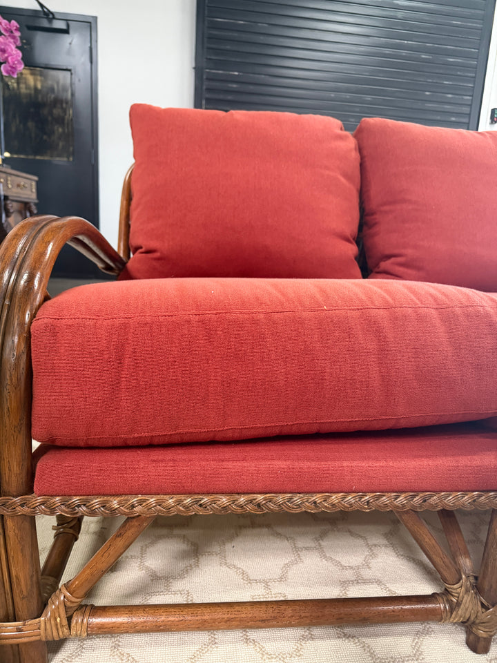 Vintage Bamboo and Rattan Sofa