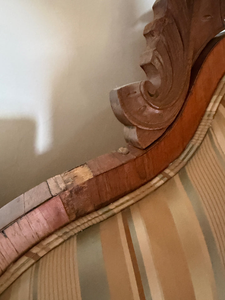 Antique Victorian Carved French Settee (Online Only Item)