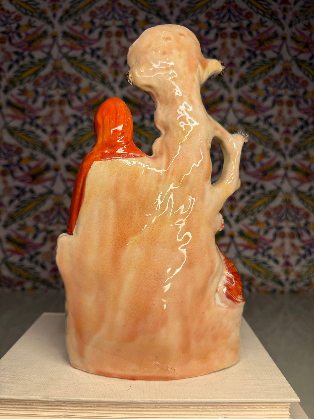 Staffordshire Pottery Little Red Riding Hood Spill Vase