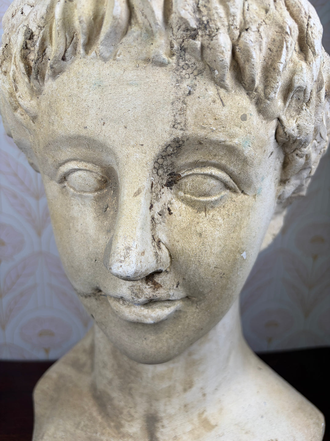 Neoclassical Female Bust Planter