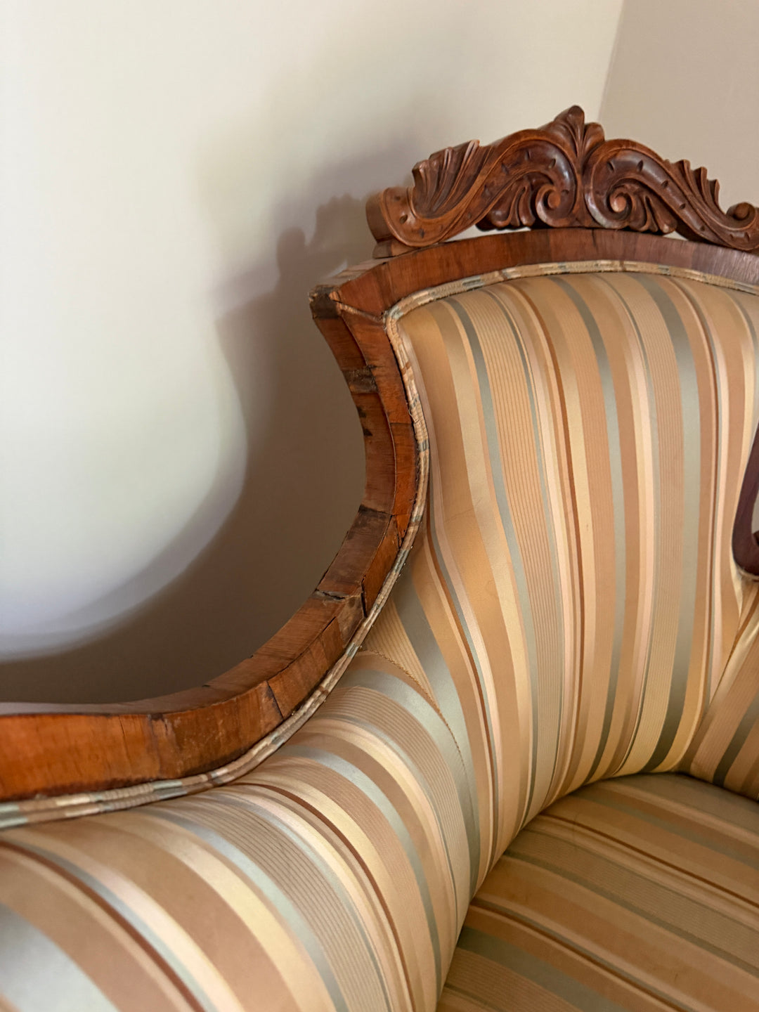 Antique Victorian Carved French Settee (Online Only Item)