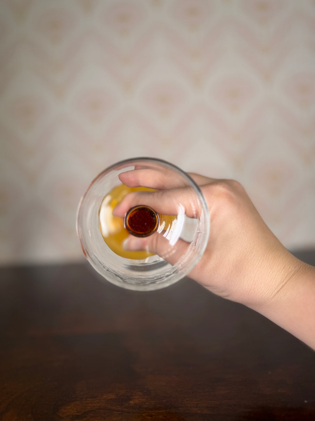 Set of 2 Small Amber Glasses