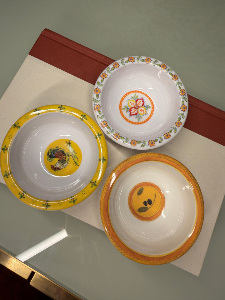 Set of Three Decorative Ceramic Bowls