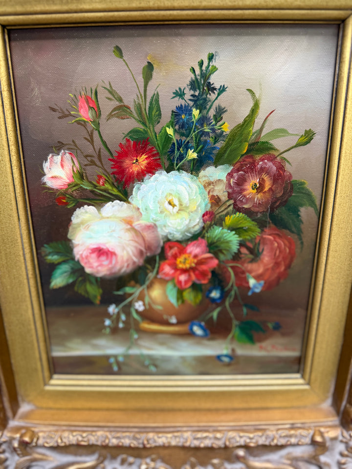 Moody Floral Original Oil Painting