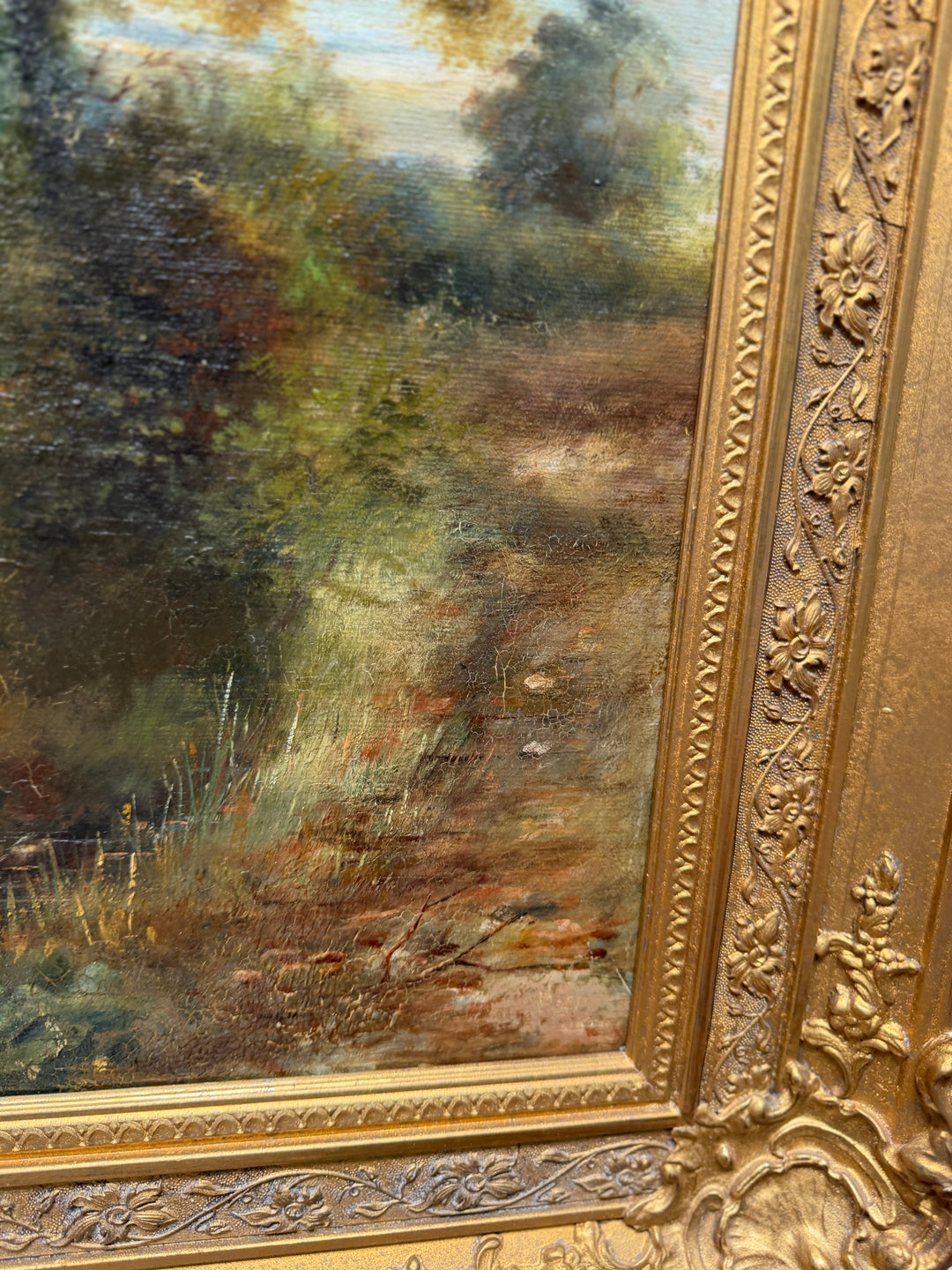 Oil Painting with Gilt Frame
