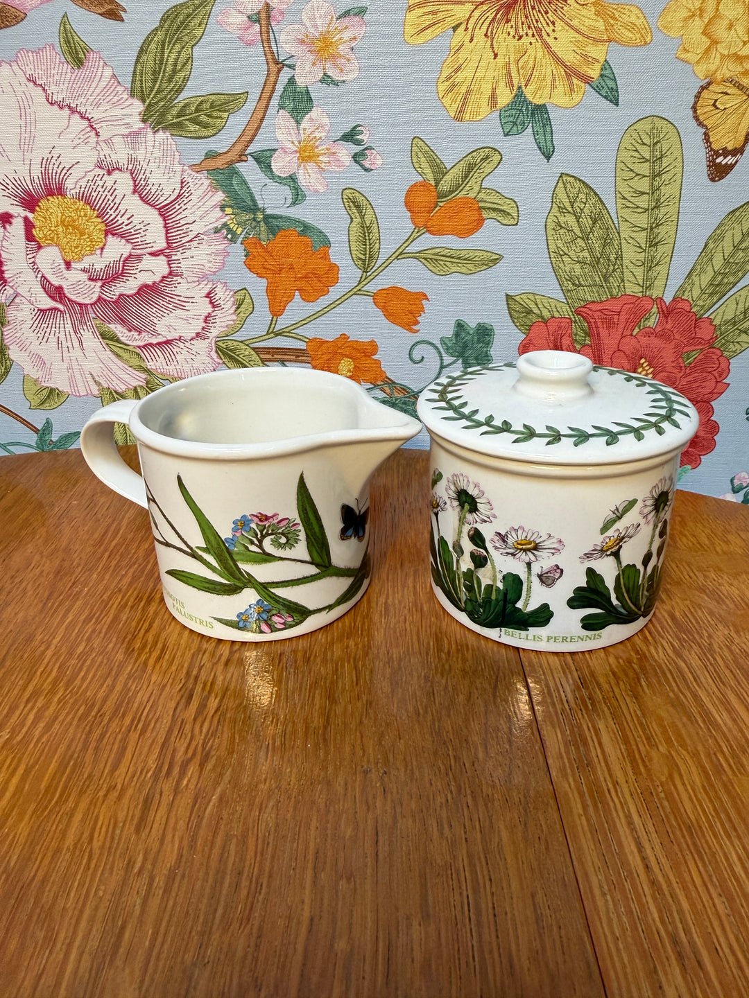 Portmeirion Forget Me Not Sugar and Creamer