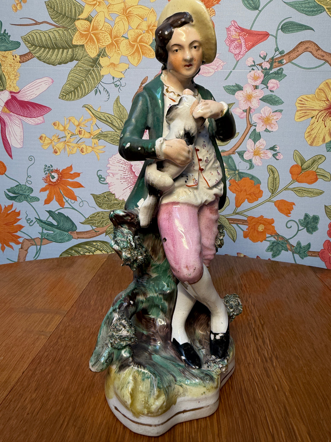 Staffordshire Man holding dog