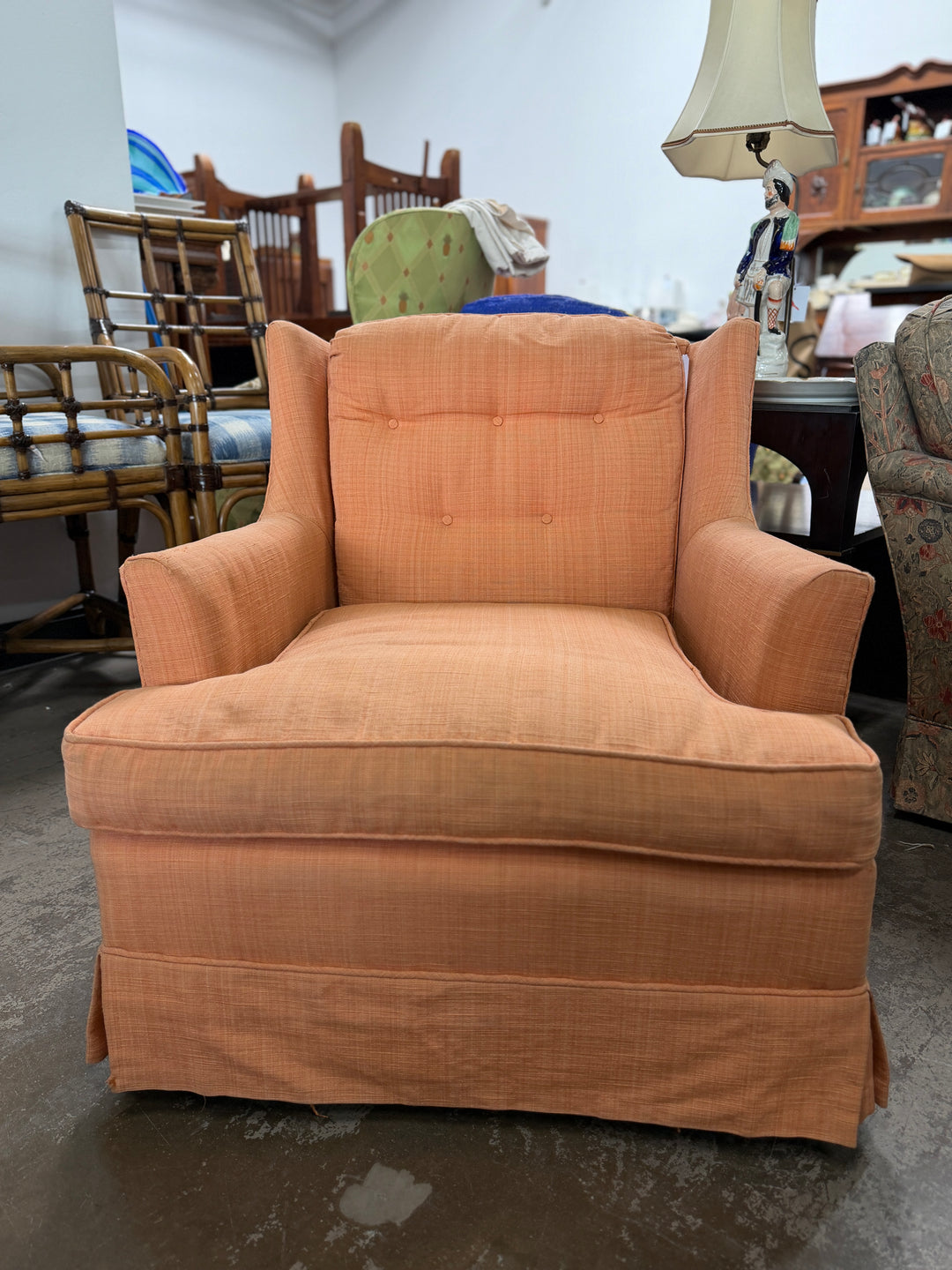 Upholstered Chair - Orange