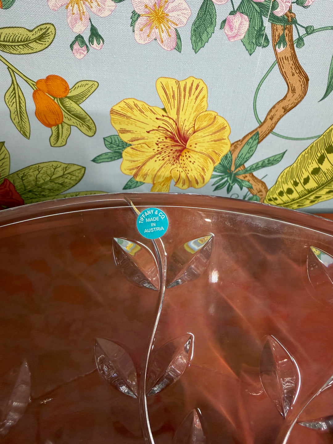 Vintage Tiffany & Co Crystal Vine Bowl