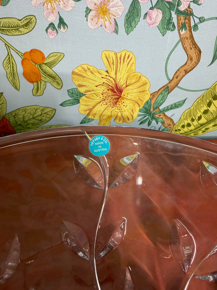 Vintage Tiffany & Co Crystal Vine Bowl