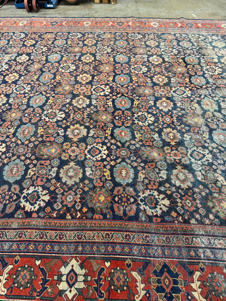 Antique Sultanabad Overall Pattern Mahal