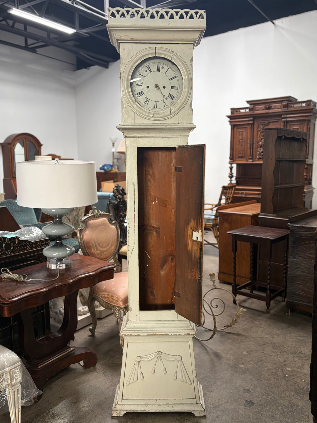 Antique Swedish Mora-Style Tall Case Clock