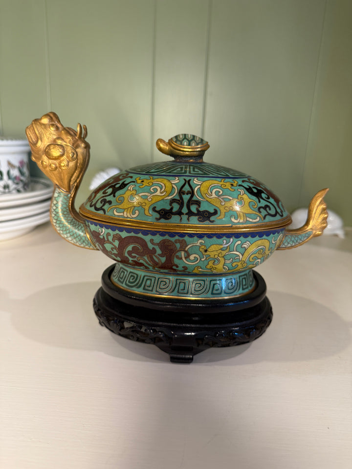 Chinese Cloisonne and Dragon Box