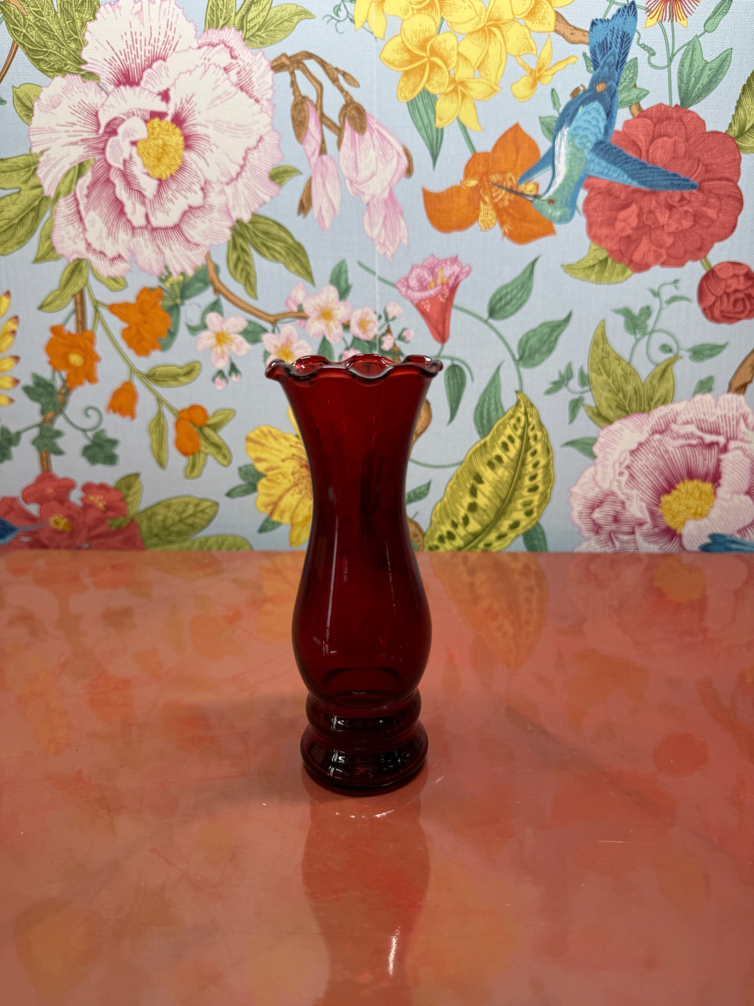 Red Glass Vase