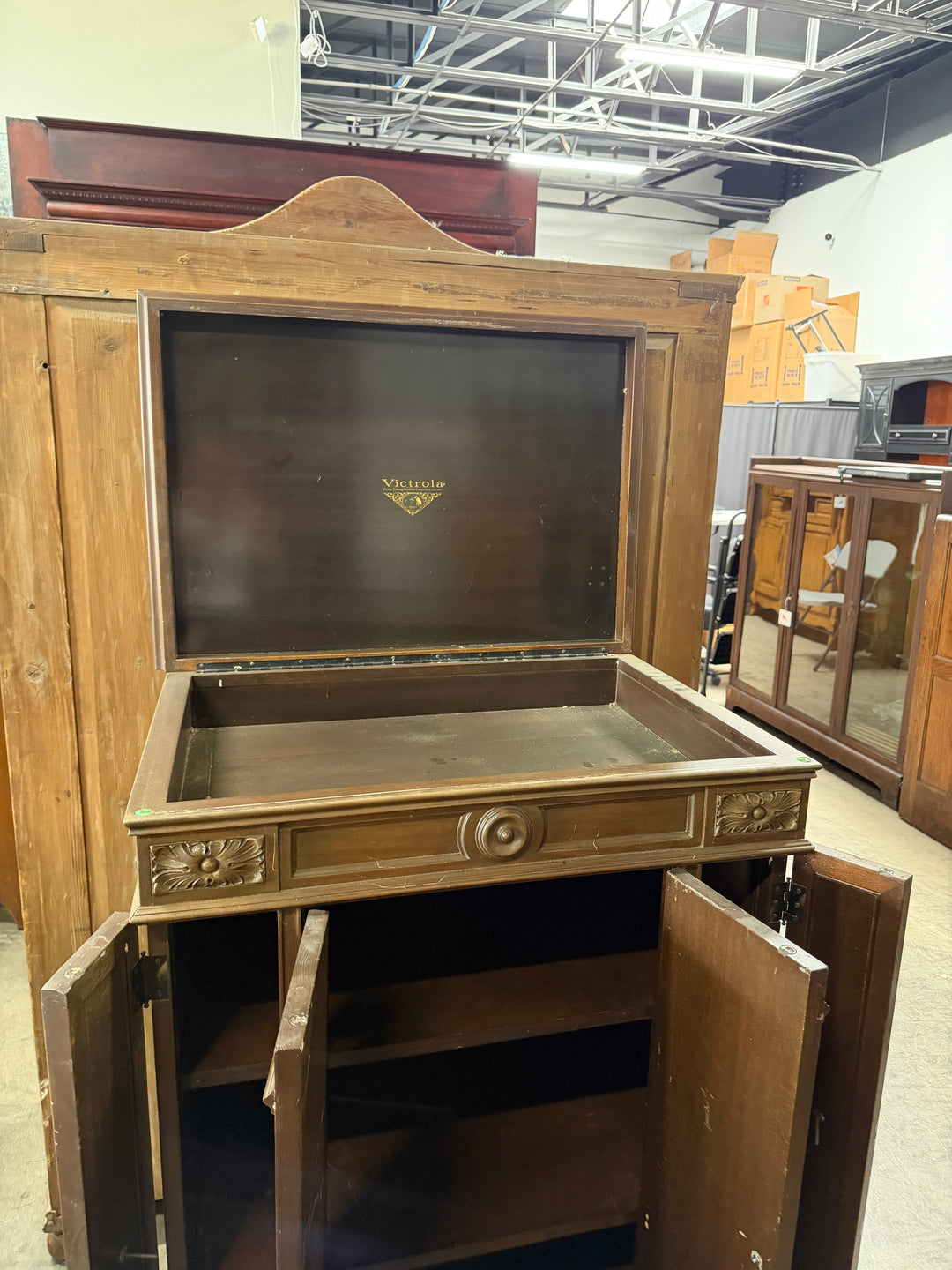 Victrola Record Player Cabinet