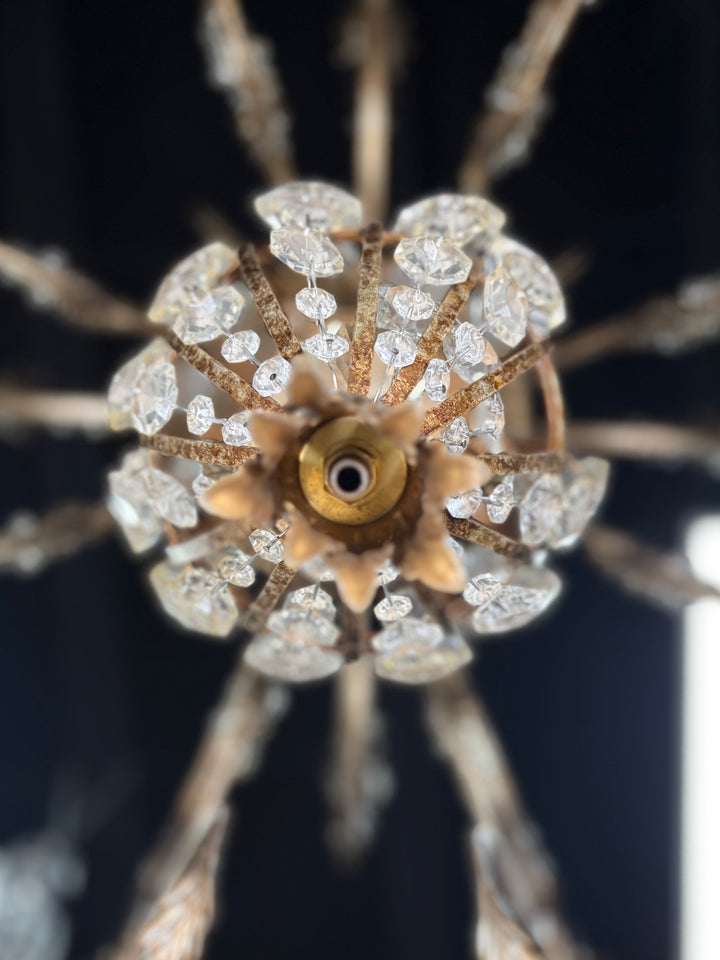 Large Multi-Arm Crystal Chandelier