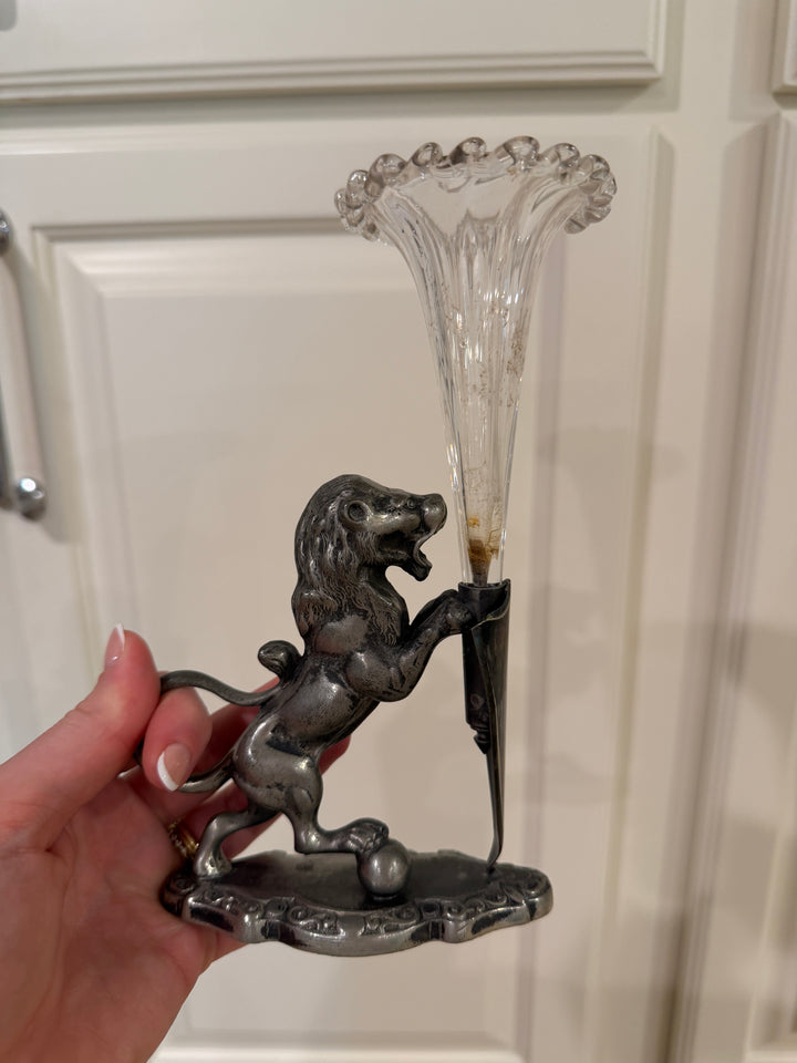 Two Victorian Silver Plated Bud Vases