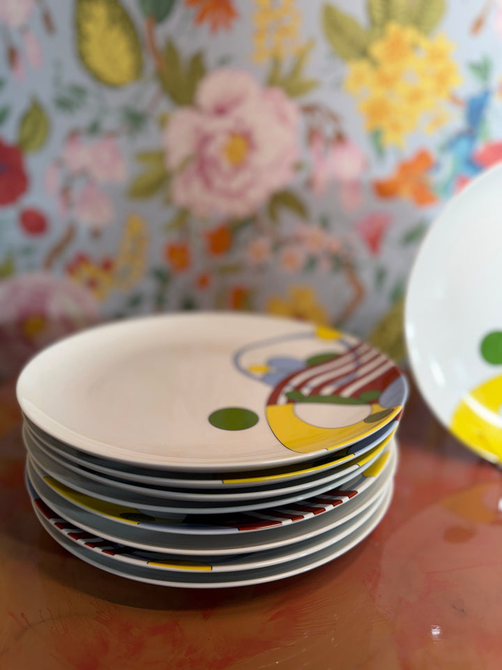 Vintage Tiffany & Co Frank Lloyd Wright Cabaret Plates (Set of 9)