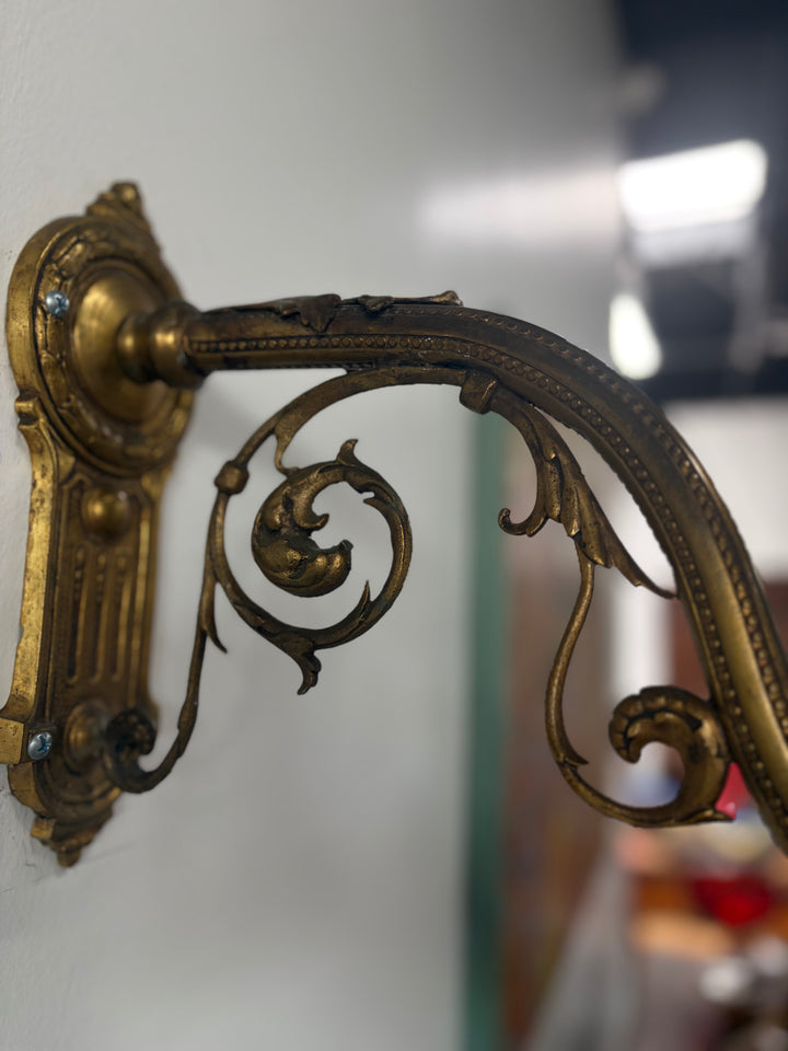 Ornate Gilt Brass Wall Sconces