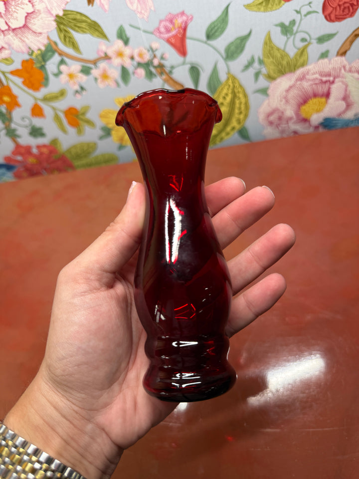 Red Glass Vase