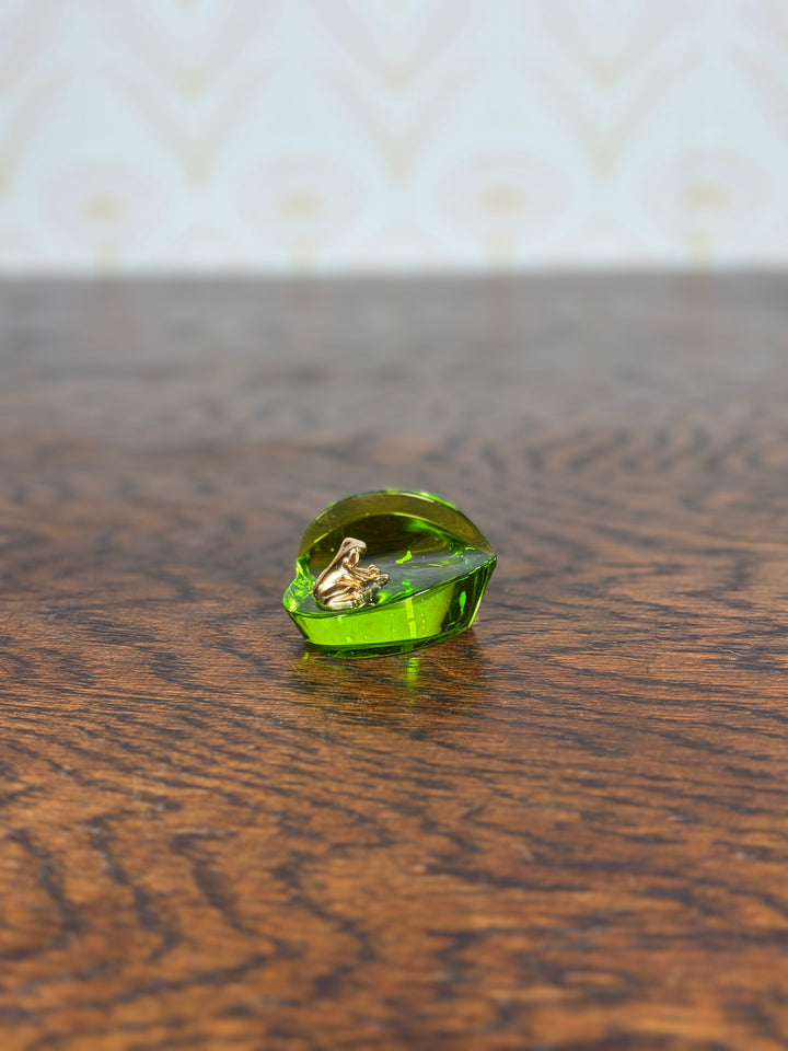 Baccarat Gold Frog on Leaf