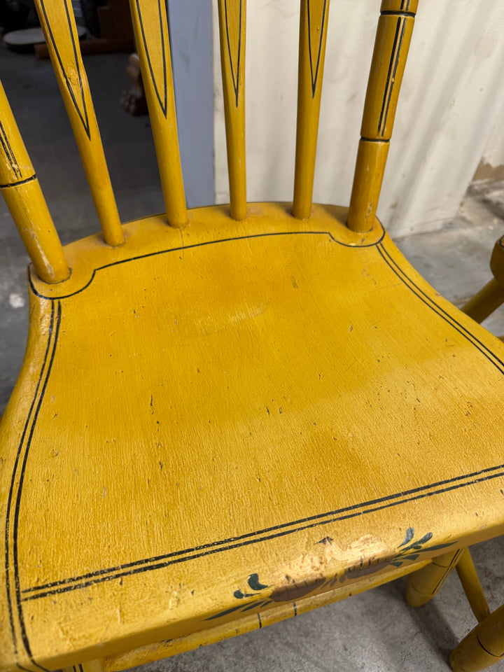 Set of 4 Vintage Wooden Hand Painted Chairs