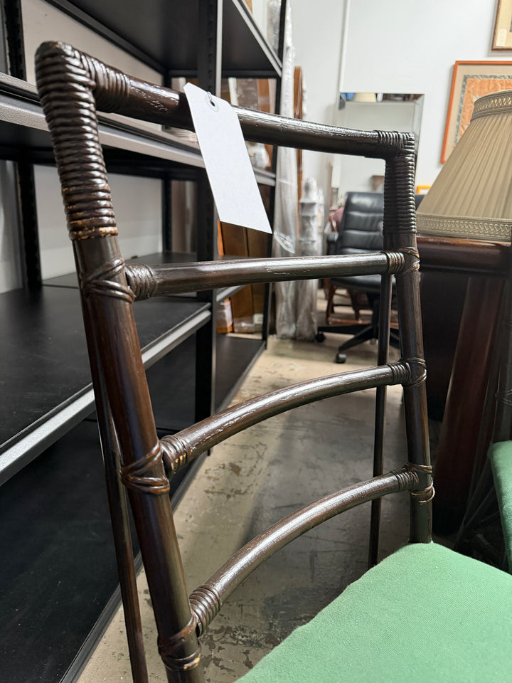 Set of 4 Vintage Dark Bamboo Chairs
