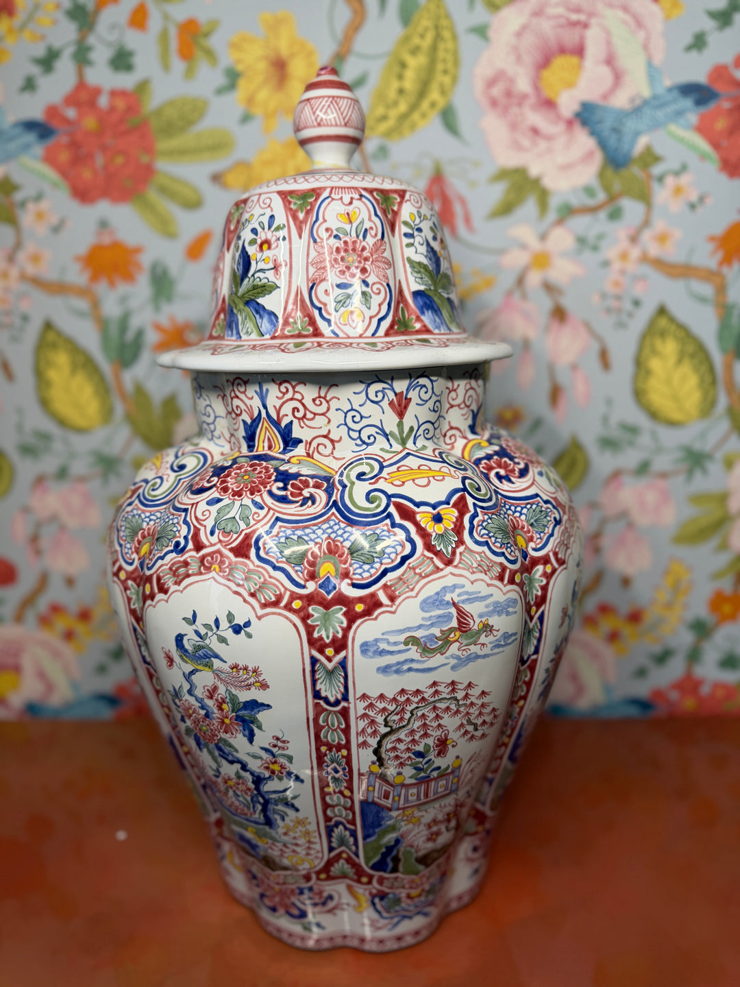 Vintage Hand Painted in France Tiffany & Co Lidded Vase