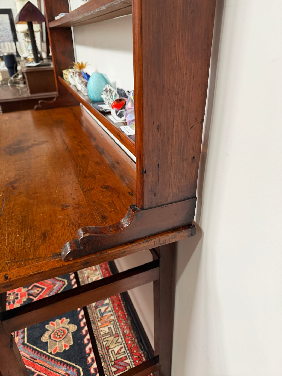Antique Drop Leaf table with Shelving