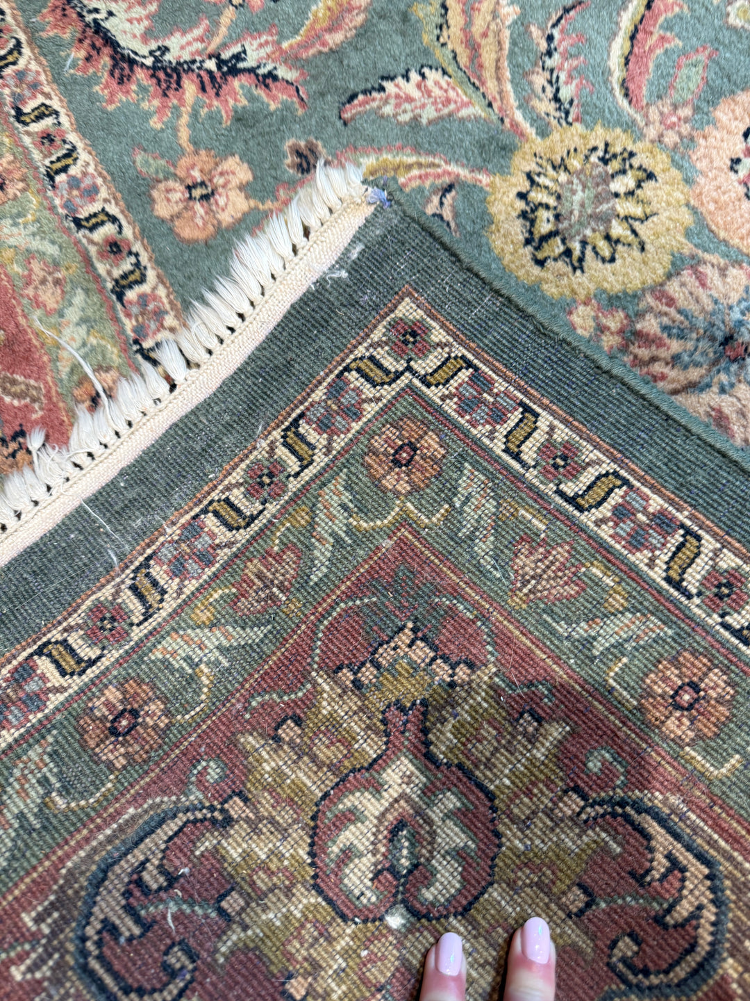 Fine Indo Kashir Rug (8x10 ft) (Online Only Item)