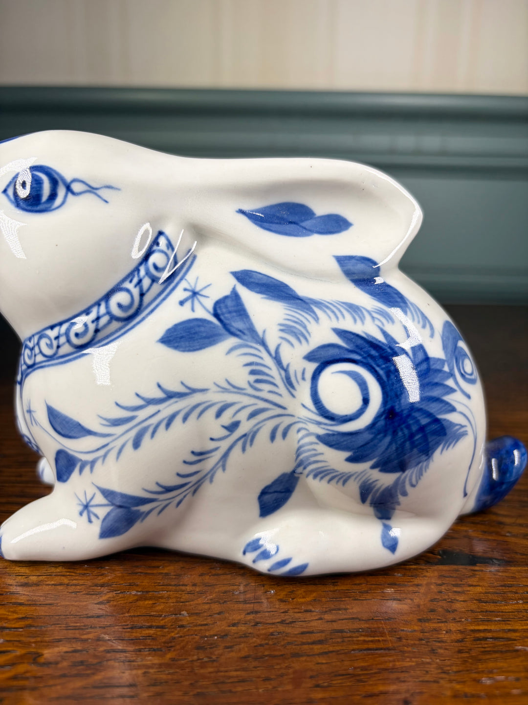 Blue and White Bunny Piggy Bank