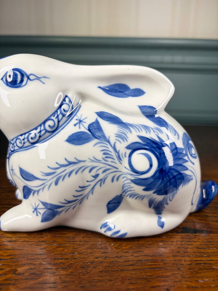 Blue and White Bunny Piggy Bank