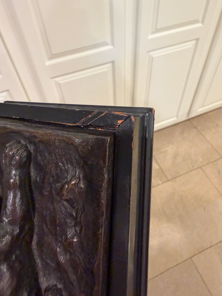 Bronze Sculpture of Lion Cubs by E.V. Van Mundent & Signature