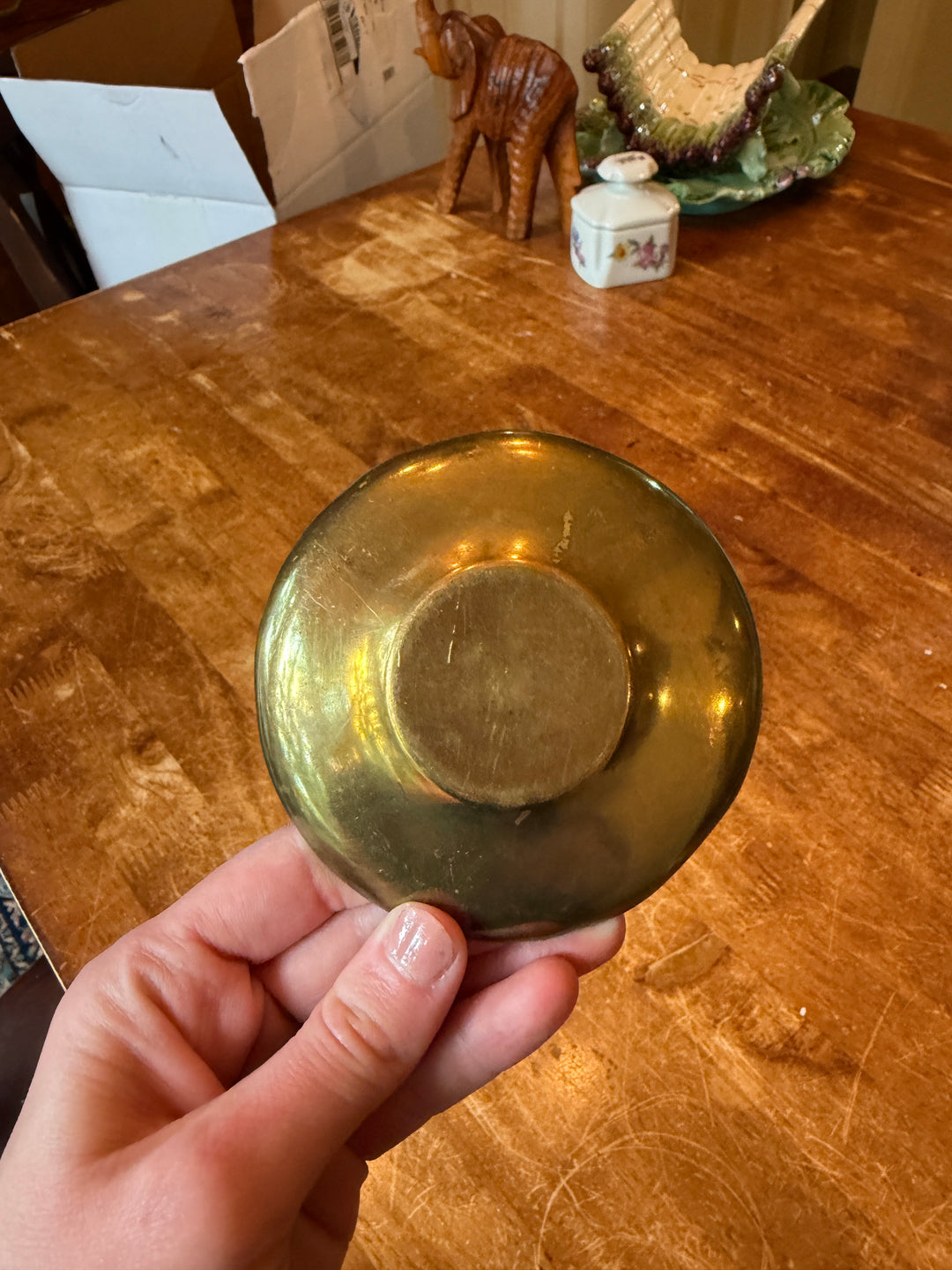 French Brass Trinket Dish (Patina)