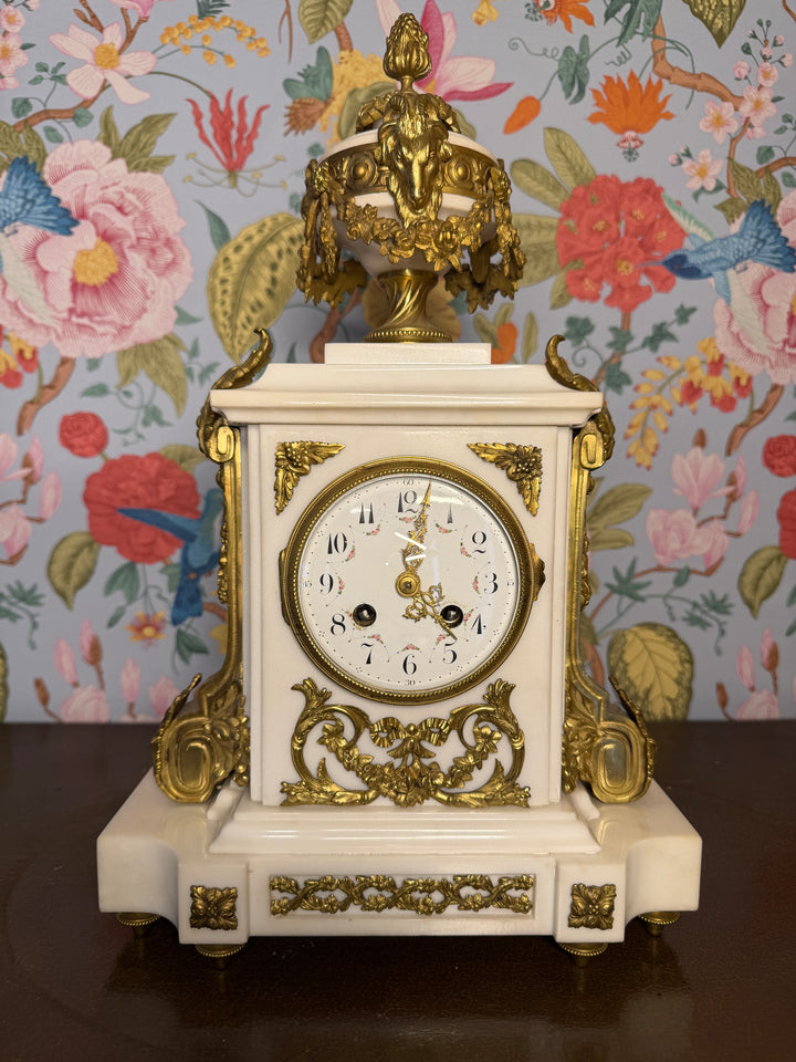 French Louis XVI Style Mantle Clock