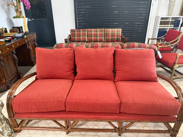 Vintage Bamboo and Rattan Sofa