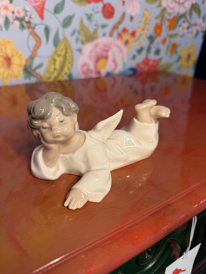 Lladro Angel Child - Laying Down