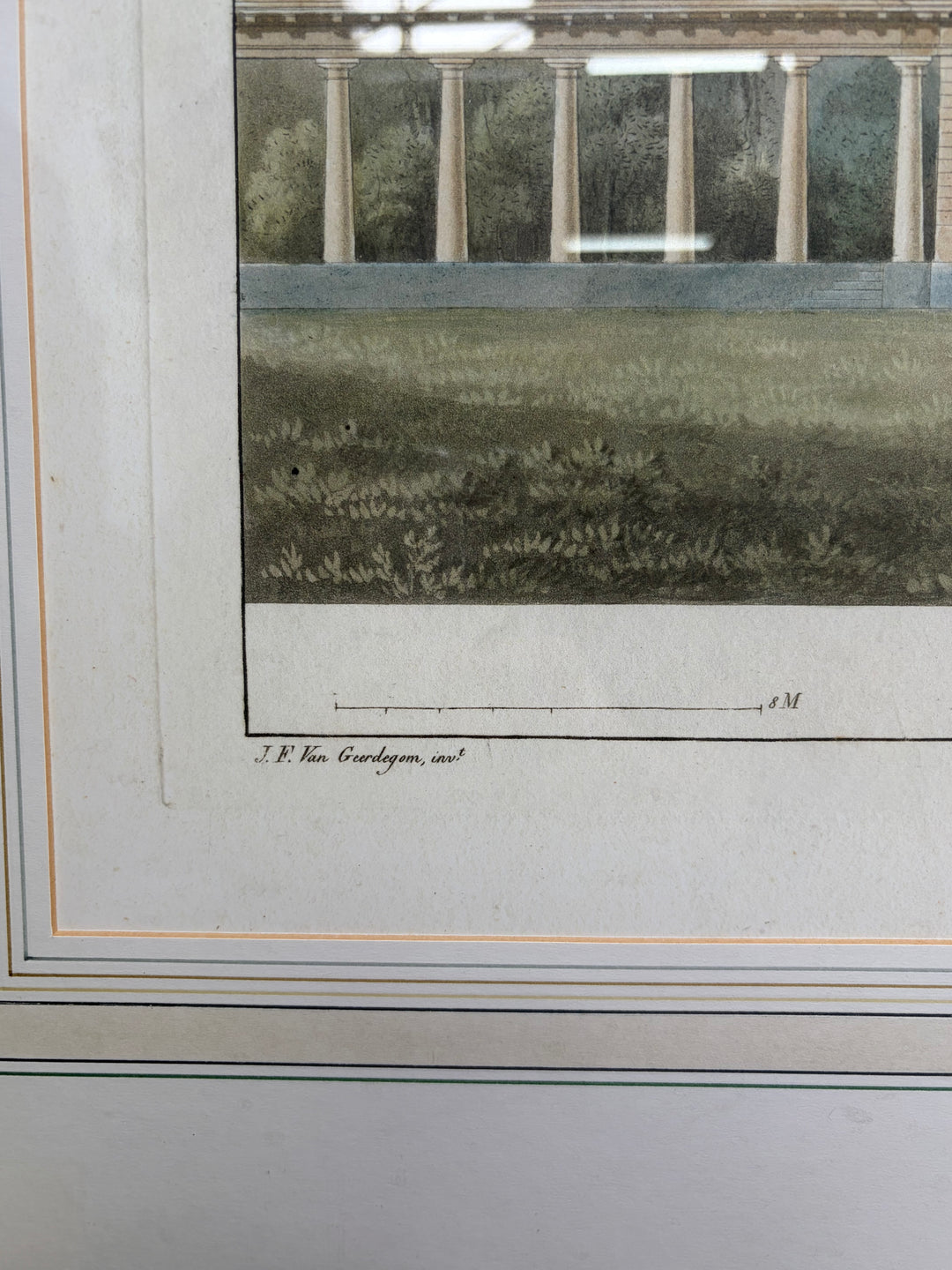 Framed Architectural Print – Château à St. André, Vue du Côté du Jardin