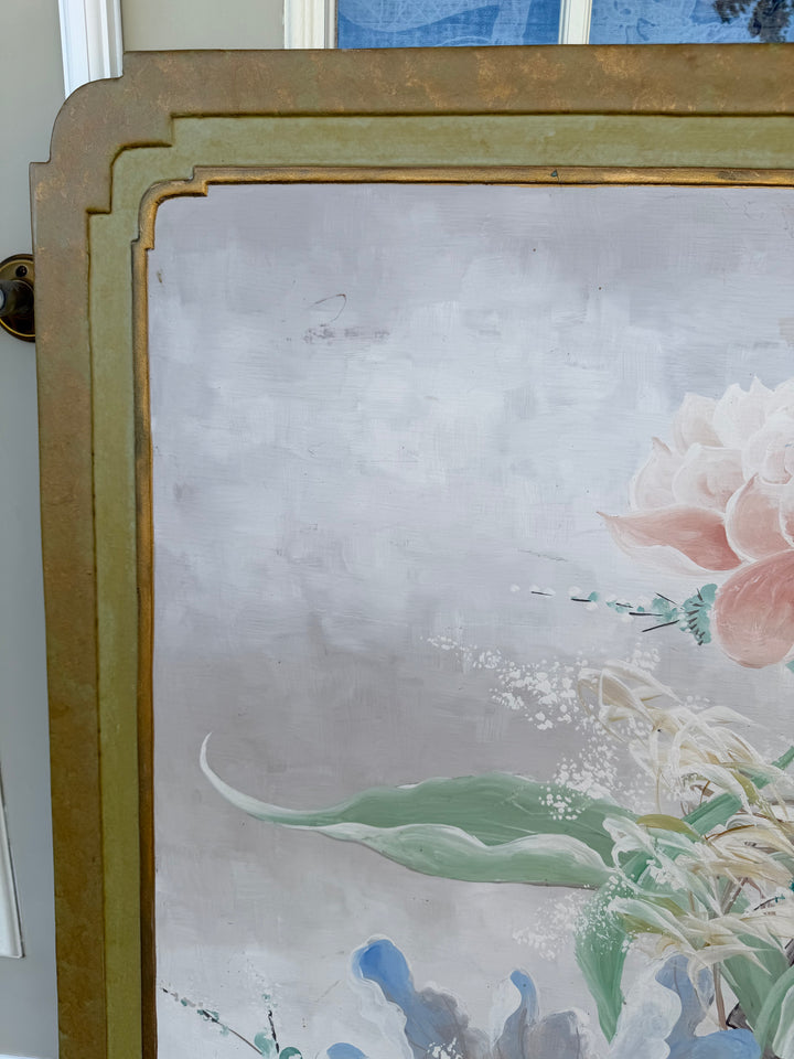 Painted Screen by Lucien Lienfelder, Signed