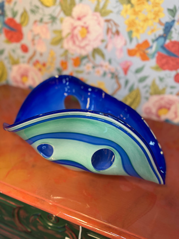 Blue and Green Glass Sculpture