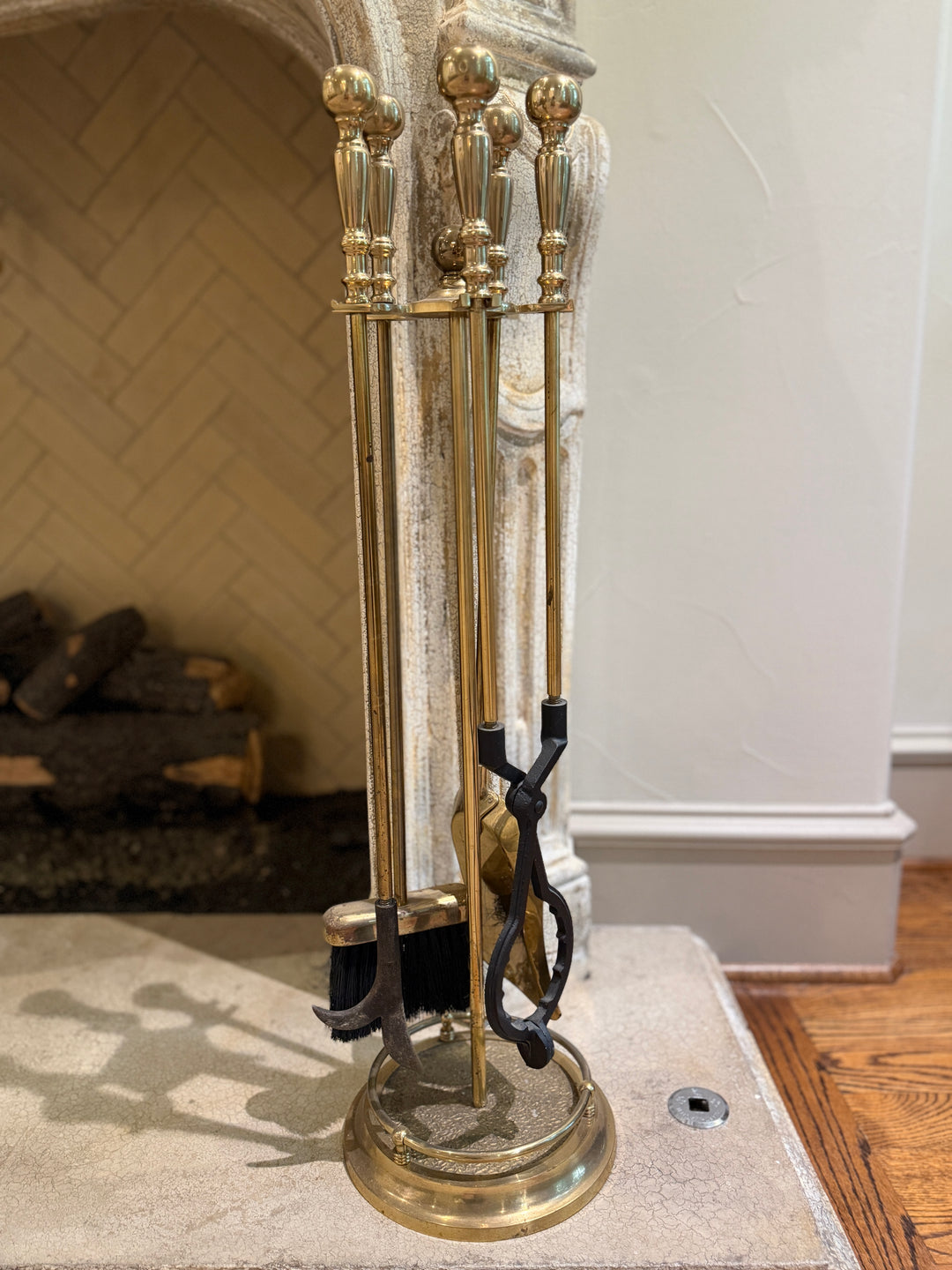 Vintage Brass Fireplace Set (Online Only Item)