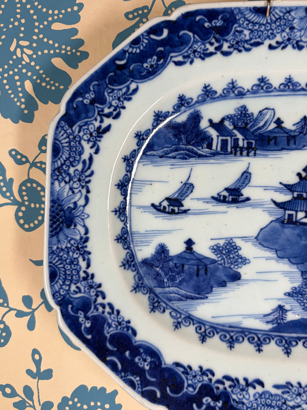 Blue Willow Antique Wall Plate