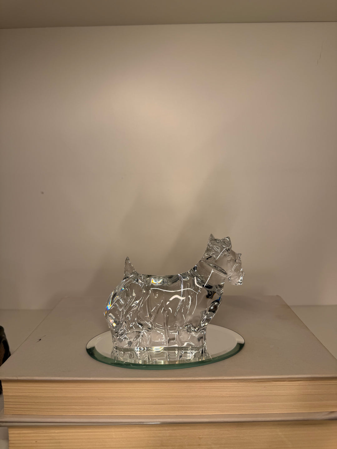 Baccarat Crystal Yorkshire Terrier with Tray