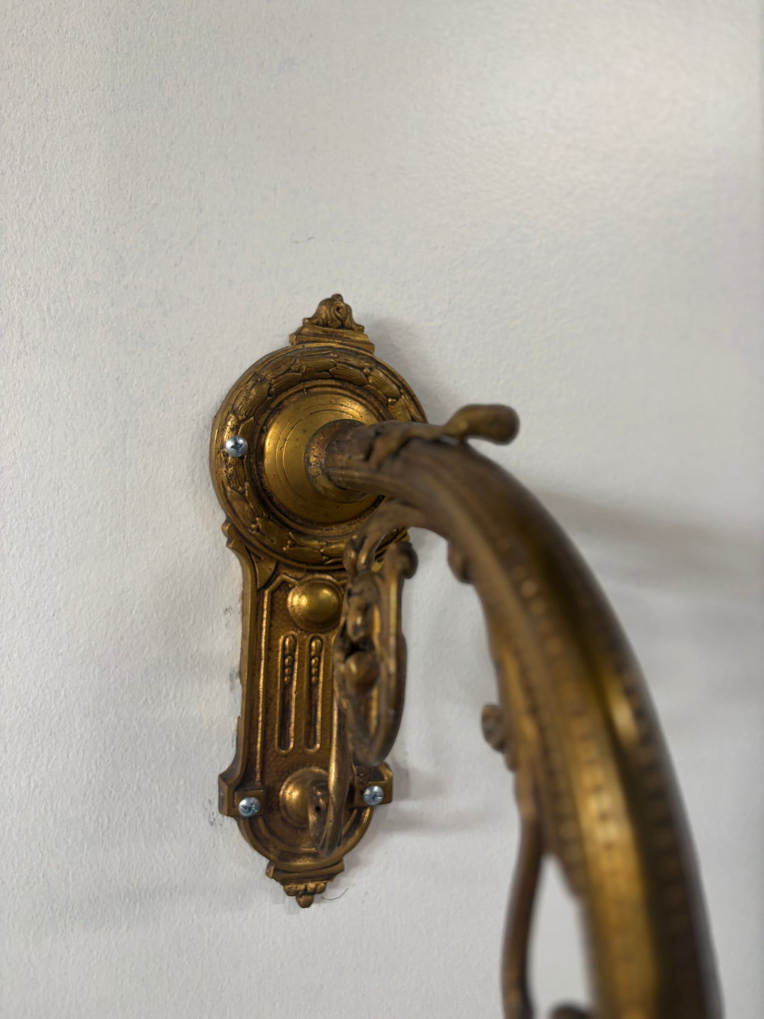 Ornate Gilt Brass Wall Sconces