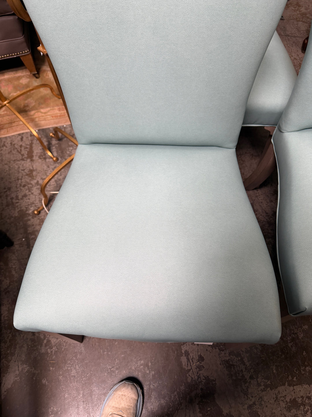 Set of 3 Blue Dining Chairs